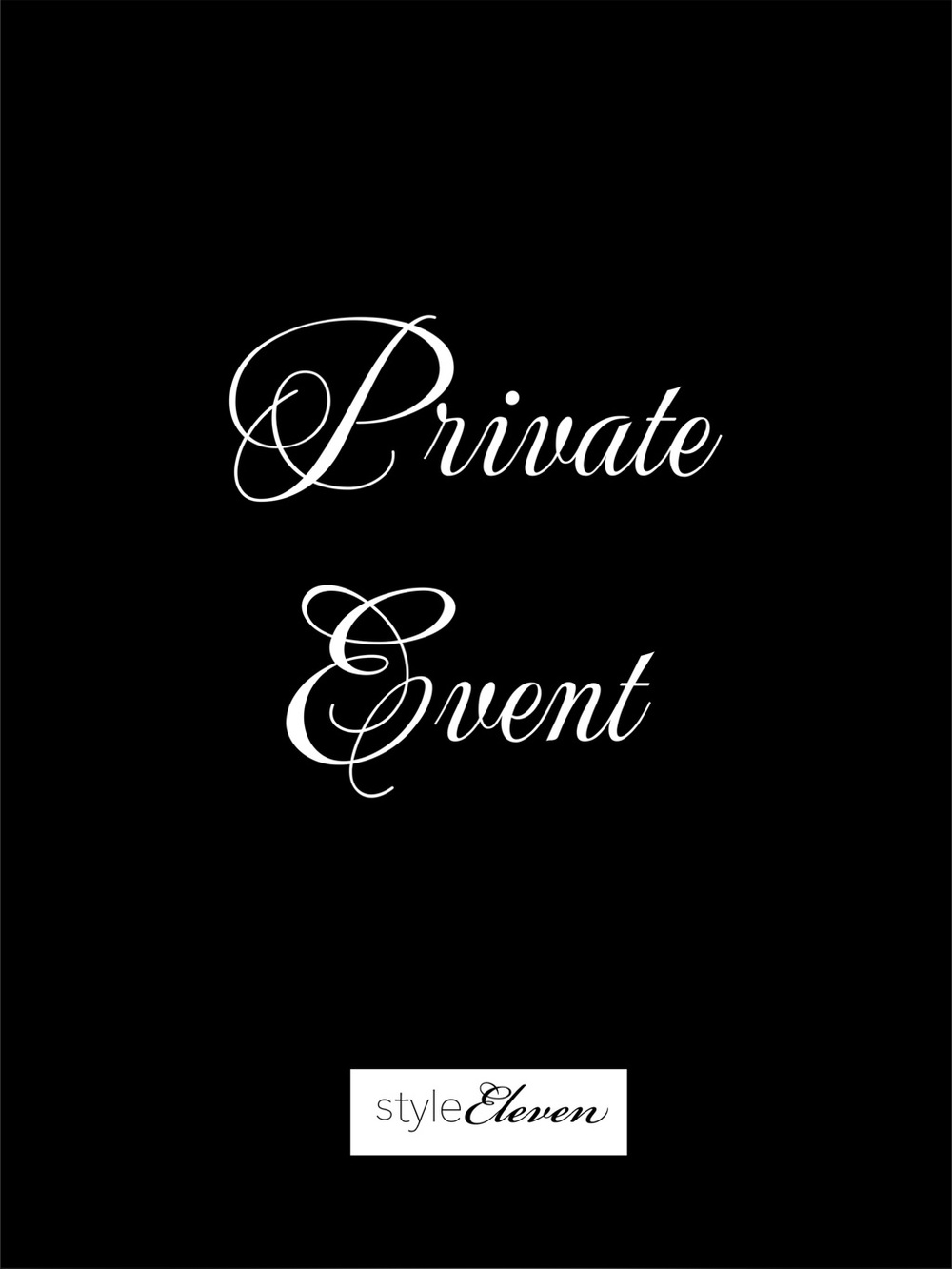 Coming Soon… Private Event